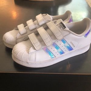 Girls Adidas Superstar Sneakers Metallic-size 2.5